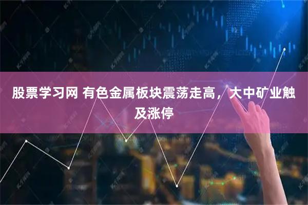 股票学习网 有色金属板块震荡走高，大中矿业触及涨停